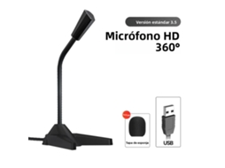 Mini Microfone Usb com Conector de 3,5 Mm, Microfone para Jogos com Suporte de Mesa MDUG (usb)