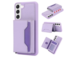 Capa De Celular Em Couro Com Compartimento Removível Para Cartões E Proteção Rfid Para Samsung Galaxy S23+