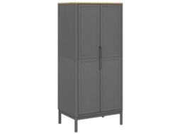 Roupeiro Floro 77x53x171 cm Madeira de Pinho Cinzento MAISON EXCLUSIVE