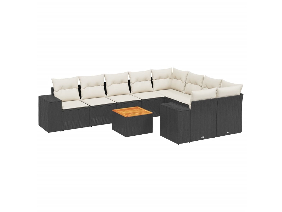 Garden Sofa Set, Garden Sofa Sets Vidaxl Preto Rattan / Vime (n/a)