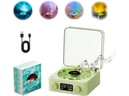 Toca Discos De Vinil Waves, Toca Discos De Vinil Retrô Wave, Alto Falante Sem Fio Bluetooth Fw Slowmoose