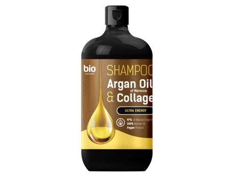 Shampoo Premium com Óleo de Argan e Colágeno, 946ml, Adequado para Todos os Tipos de Cabelo Bio Naturell