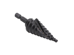 Broca Etapada Hss Com Ranhura Espiral E Punho Hexagonal