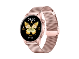 Smart Watch SHAH ARPAN Km58 Bluetooth Call Health Monitor Aço Rosa