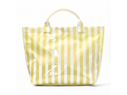 Nova Bolsa Tote Listrada, Bolsa de Mão Leve, Bolsa de Ombro Portátil de Grande Capacidade para Viagens. listras Amarelas e Brancas YUNZII