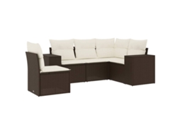 Garden Sofa Set, Garden Sofa Sets Vidaxl Marrom Rattan / Vime (n/a)