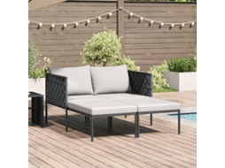 Vidaxl Cama De Sol Aço Revestido A Pó Antracite