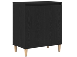 Conjunto 1 Unidade De Armazenamento Vidaxl Preto Derivados De Madeira (60 X 35 X 70 Cm)