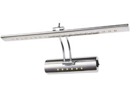 Luminária Elegante Para Banheiro, Luz Led Branca Quente Integrada, Acabamento Em Níquel Escovado, Design Linear Elegante Para Banheiros E Áreas De Maq