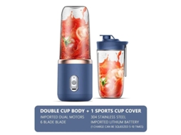 Copo Espremedor Portátil Blade Com Usb E Mini Espremedor De Frutas Sem Fio Com Carregamento Usb Azul 2 Xícaras SUNNY SPACES