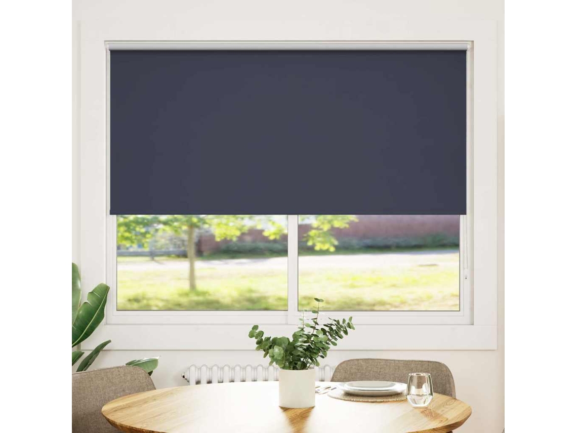 Vidaxl Cortina De Rolo Blackout, 144,4 X 175 Cm, Largura Do Tecido 140 Cm, Cor Náutica.
