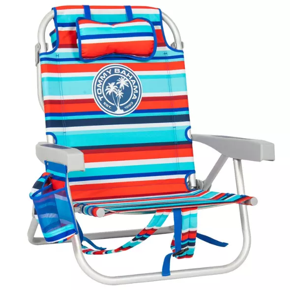 Cadeira De Praia Tommy Bahama Reclinável Com Mochila Dobrável, Leve E Resistente