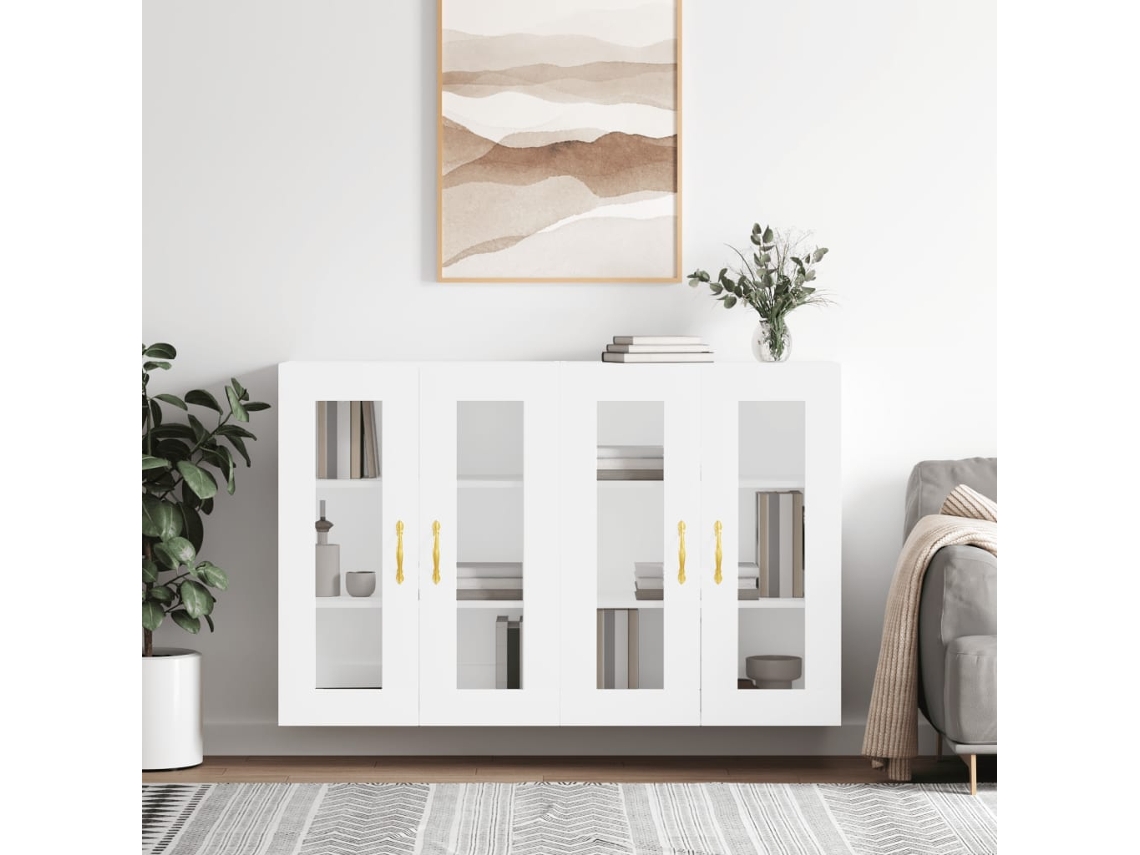 Vidaxl Móveis De Parede 2 Pcs Derivados De Madeira Branco