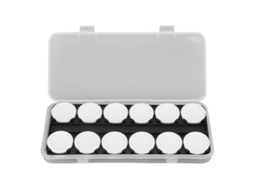 Paleta profissional Rebe em ABS para nail art com 24 compartimentos para mistura de cores, ideal para artistas e iniciantes.