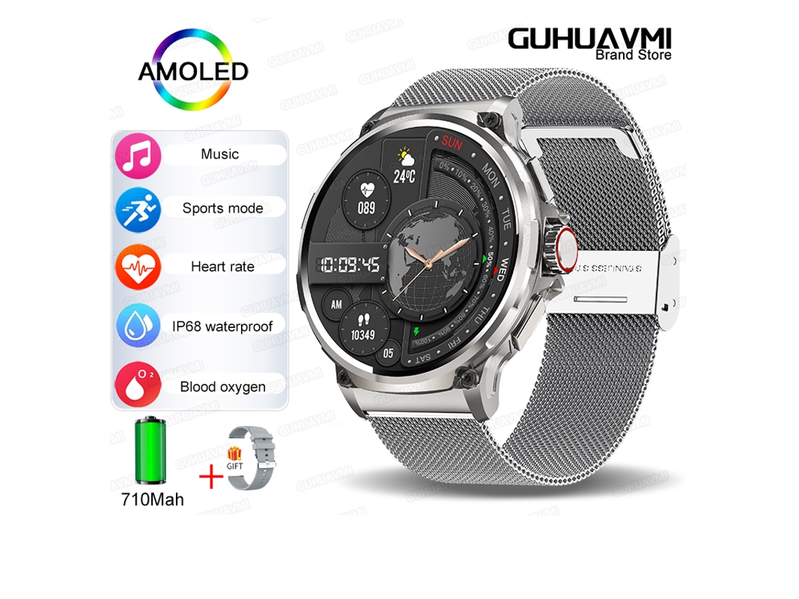 Relógio Inteligente Mdug Para Homens Com Rastreamento Gps, Chamada Bluetooth, Tela Hd De 1,85 Polegadas