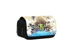 Estojo The Legend of Zelda, bolsa multicamadas, bolsa de armazenamento de grande capacidade, estojo Miraflow com design xadrez simples