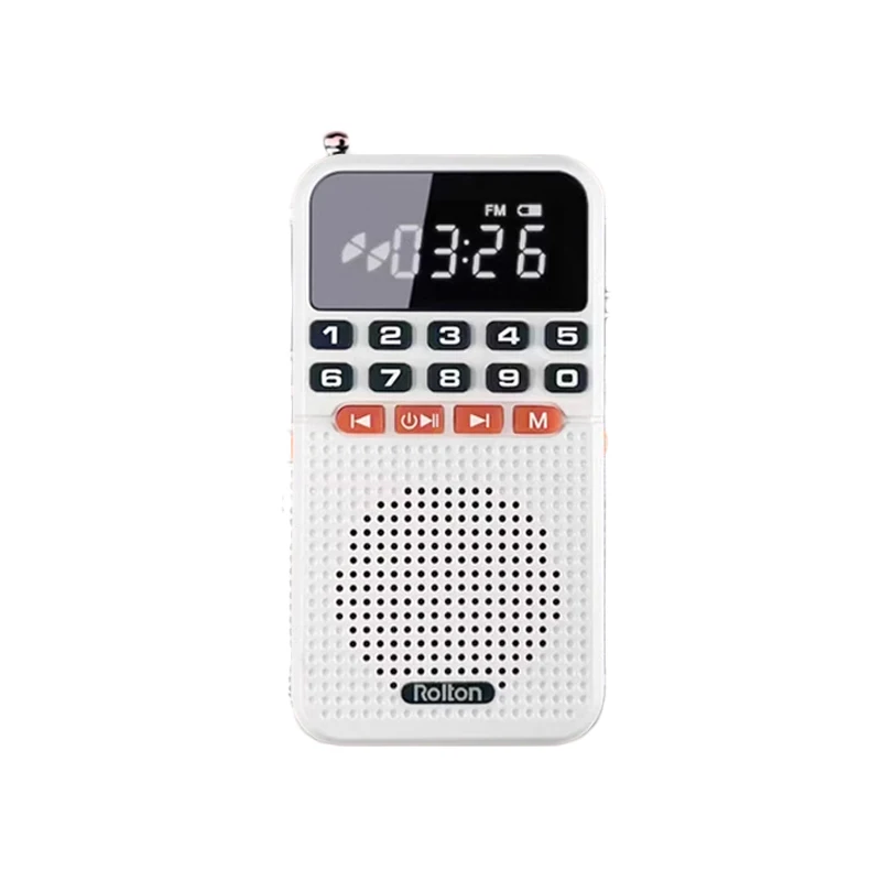Mini Rádio FM com Subwoofer, Gravador, Microfone MDUG