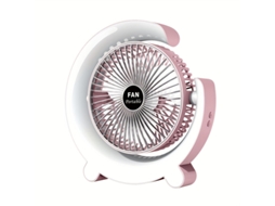 Ventilador de Mesa Usb com Iluminação Led, Leve Silencioso, Ajustável em Três Velocidades, Uso Simples, Material Resistente STELASPLEN