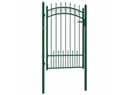 Vidaxl Portão De Cerca Emmen Com Pontas De Aço 104x117 Cm Verde