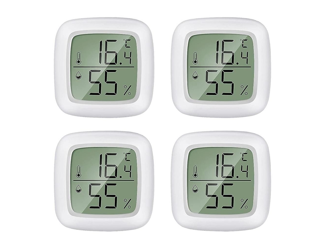 Termômetro E Higrômetro Digitais Internos - Pacote Com 4 Mini Termômetros Lcd Com Medidor De Umidade Para Quarto De Bebê