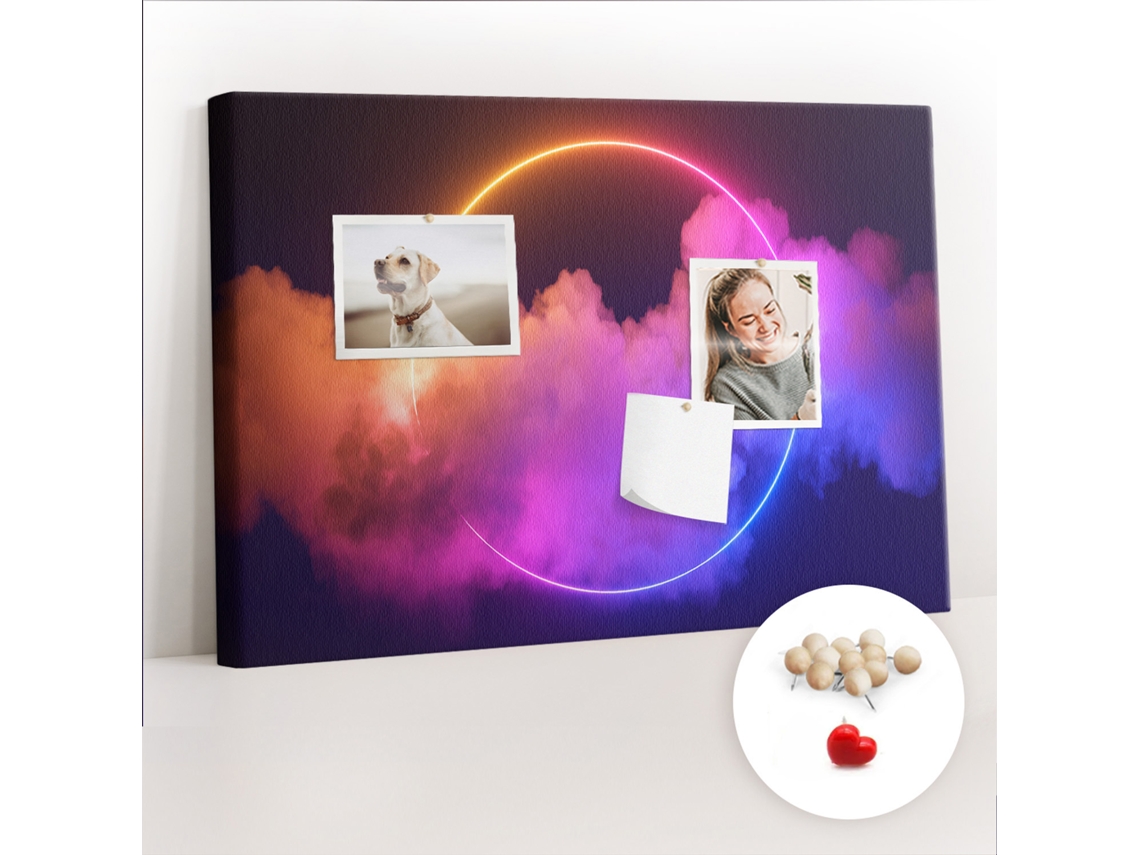 Quadro De Cortiça Abstração De Fumaça 3d Para O Corredor Espelharte (60x40 Cm)