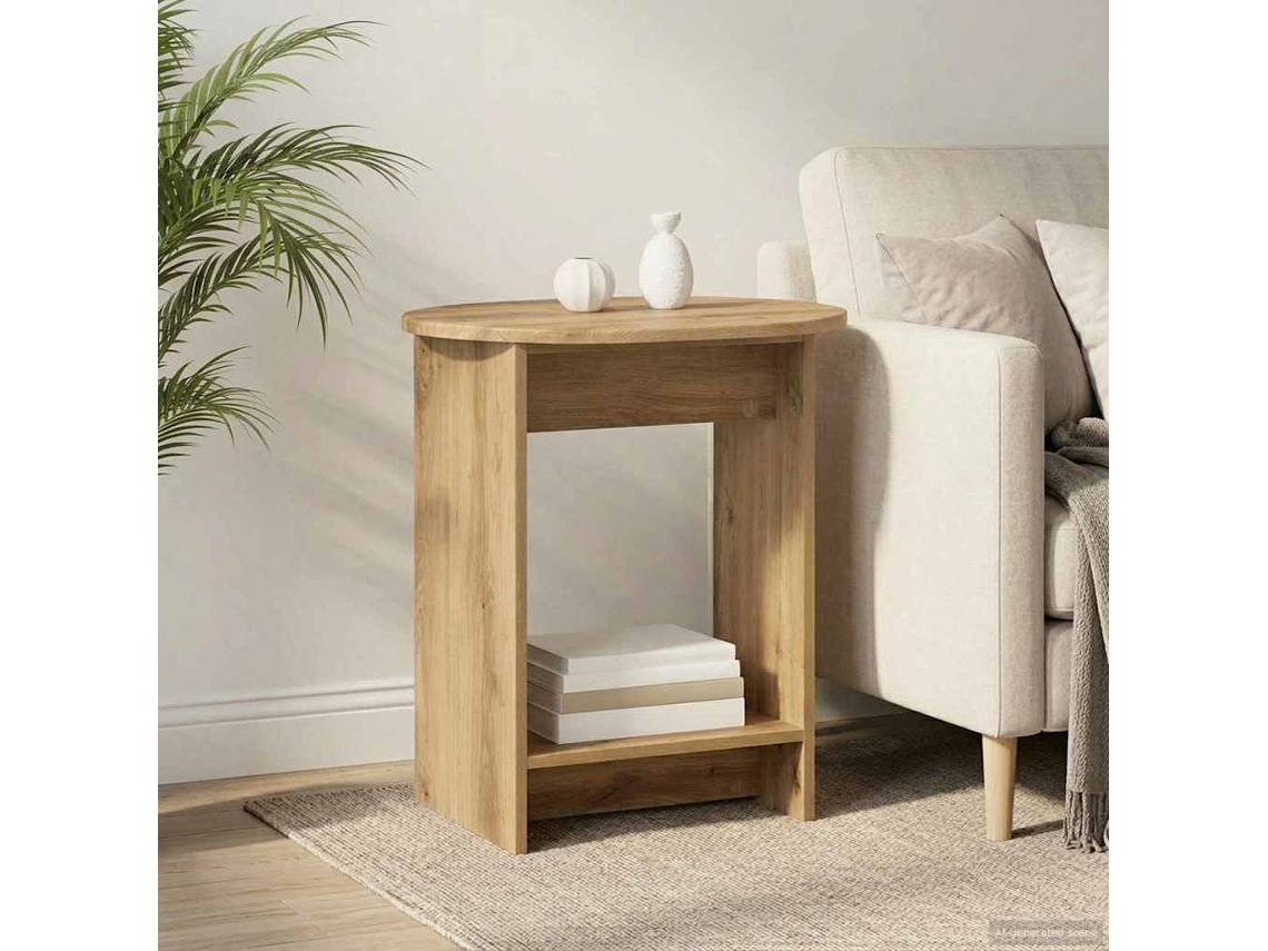 Vidaxl Mesa Lateral Carvalho Arttisan 50 X 39,5 X 55 Cm
