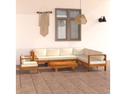 Vidaxl Conjunto De Lounge De Jardim Com 8 Peças E Almofadas 100x60 Cm Madeira De Acácia