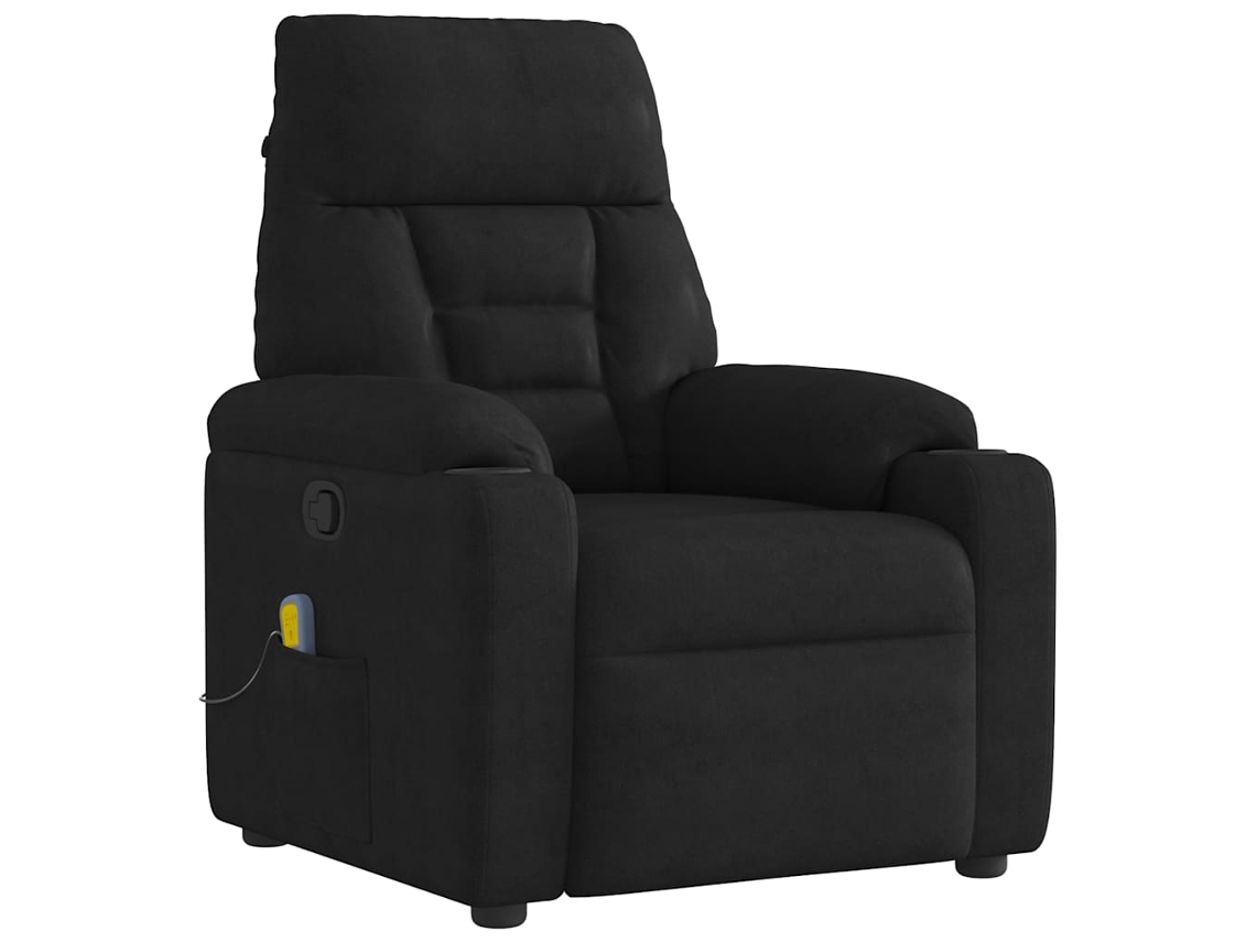 Massage Recliner Chair, Massage Recliner Chairs Vidaxl Preto Microfibra