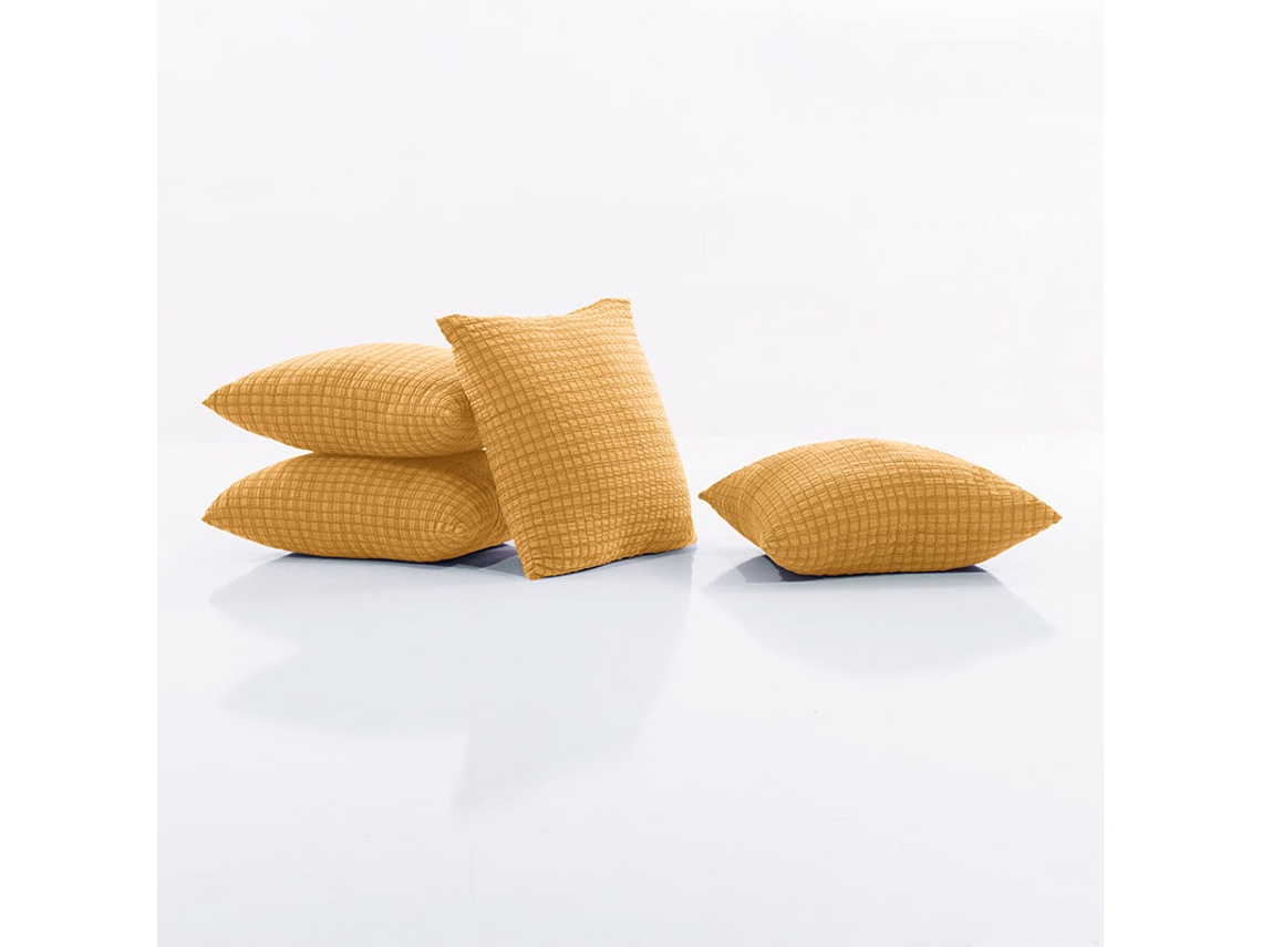 Conjunto de 2 Capas para Almofadas DOMAINET Gravity (Amarelo - 50 x 50 cm  - 60% Algodão)