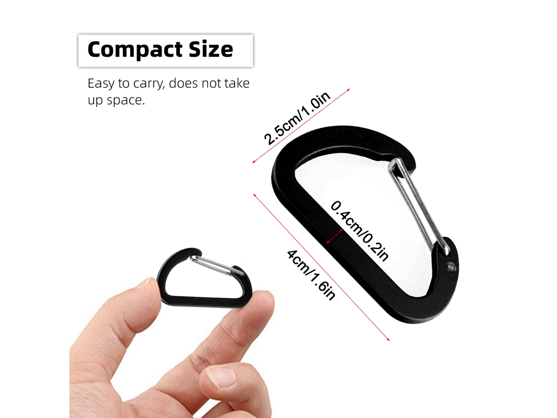 Gancho Pequeno Carabiner em Liga de Alumínio D | S/MARCA