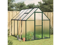 Vidaxl Estufa Com Estrutura Base 224x169x195 Cm Alumínio Verde