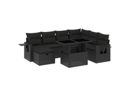 Garden Sofa Set, Garden Sofa Sets Vidaxl Preto Rattan / Vime (n/a)