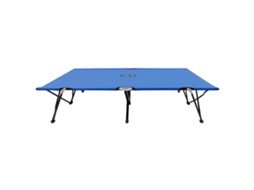 Maison Exclusive - Espreguiçadeira/cama Dobrável Para 2 Pessoas Aço Azul