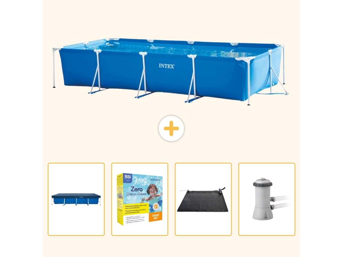 Intex Piscina Com Estrutura Retangular - 450x220x84 Cm - 5-peças S60