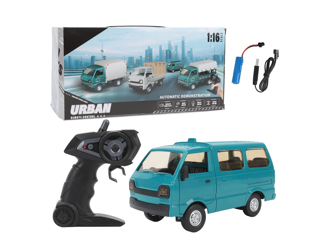 Primerox carro de Controle Remoto Drift com Luzes e Som Portas Abertas Brinquedo para Crianças Verde