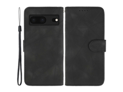 Capa Flip De Couro Com Linhas Impressas Para Google Pixel 8