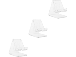 Conjunto de 3 Suportes Portáteis Transparentes para Celular SFUSHOS