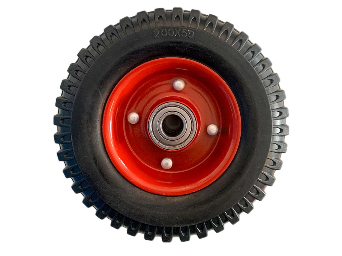 Roda Maciça Para Carrinho De Mão 200 Mm, Carga Máxima 210 Kg Acan