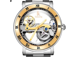 Lurelia Relógio Mecânico Masculino, Automático, Luminoso, Mostrador Esqueleto, Aço Inoxidável, Dourado