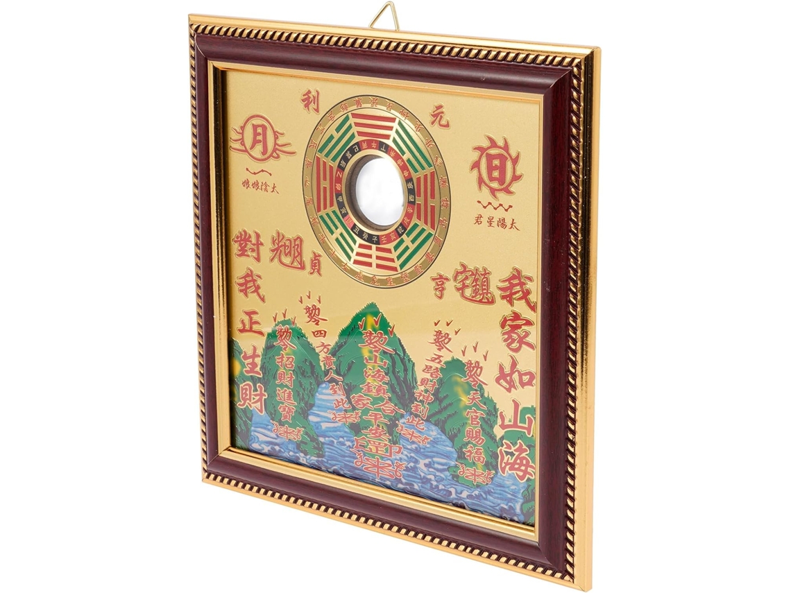 Ornamento Espelho Bagua Chinês Estilo Antigo Mdf Decoração Portas Exorcismo Proteção Mal GOKOCO