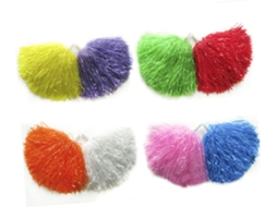 Conjunto De 8 Pompons Leves De Pe Para Cheerleading Com Cabo, Acessórios Para Equipe.