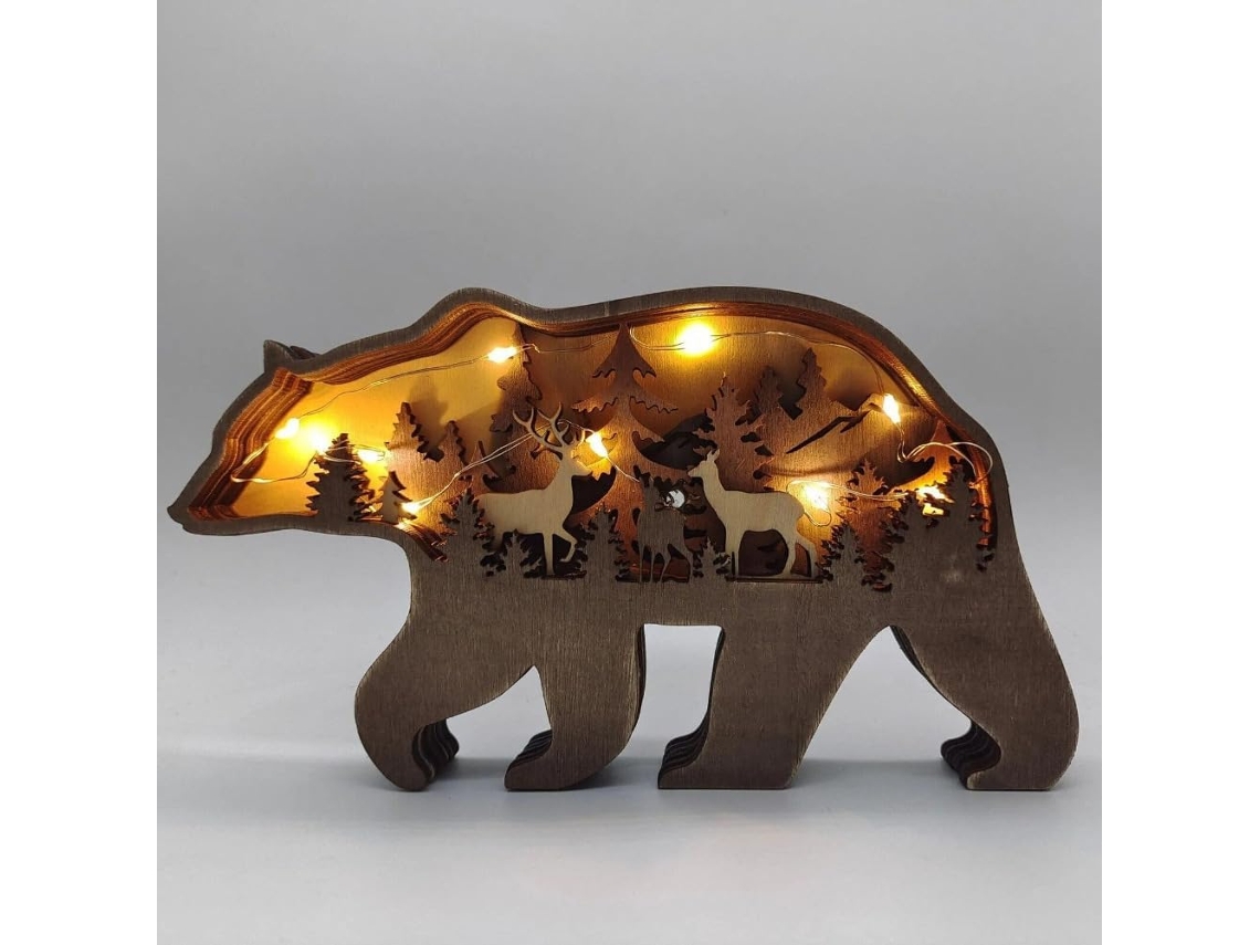 Luminária de mesa retrô Anso LED para quarto, decoração de casa 1 Urso