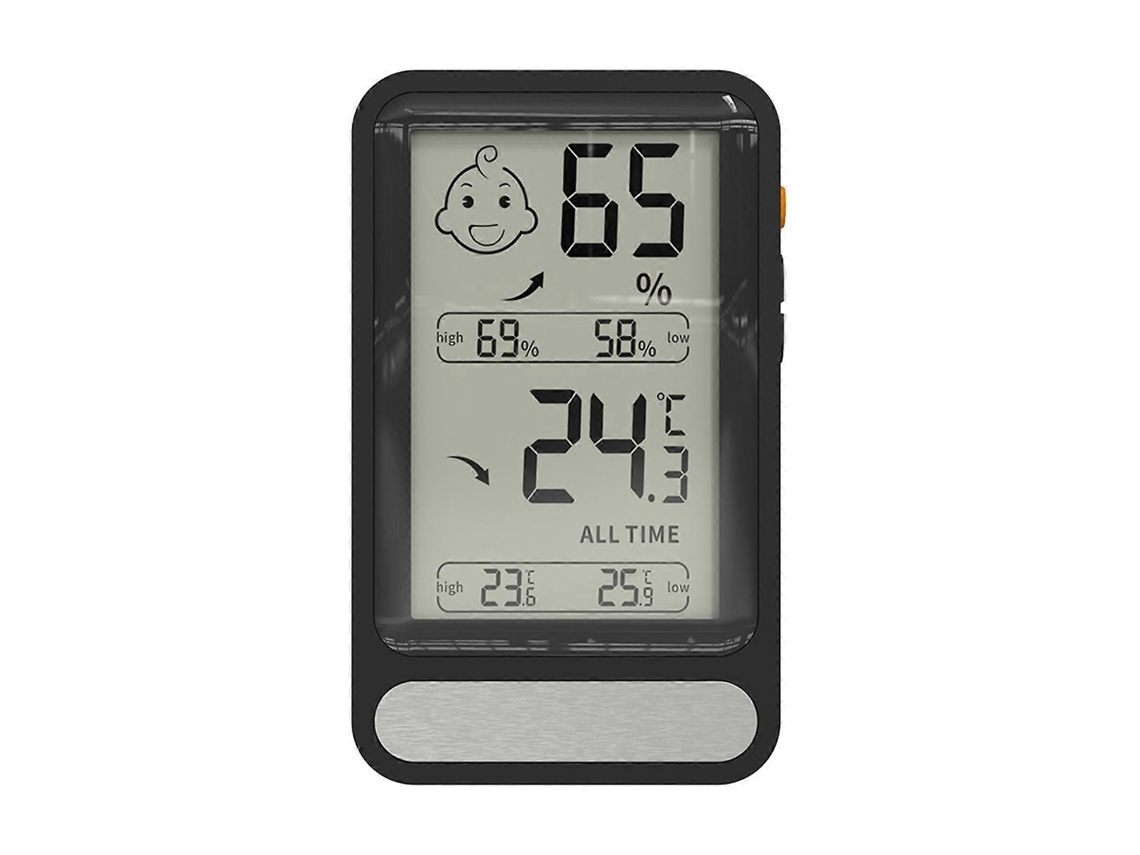 Termómetro Higrómetro Mini Digital Lcd Com Sensor, Medidor De Temperatura E Humidade Para Estufa E Interior, Em Abs - Elysve
