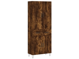 EXCLUSIVO DA MAISON: Guarda-roupa alto em madeira de carvalho defumado (69,5 x 34 x 180 cm)