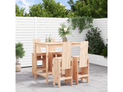 Pcs Conjunto De Bar Para Jardim Pinho Maciço Dkd Home Decor
