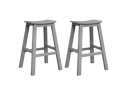 Maison Exclusive - Banco De Bar 2 Unid. Cinzento-claro 52 X 43 X 73,5 Cm Hdpe