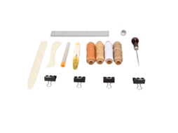 Kit De Ferramentas Para Trabalho Com Couro De 21 Peças Com Fio Engomado Tesouras Agulhas Aço Inoxidável Para Reparação E Artesanato Diy