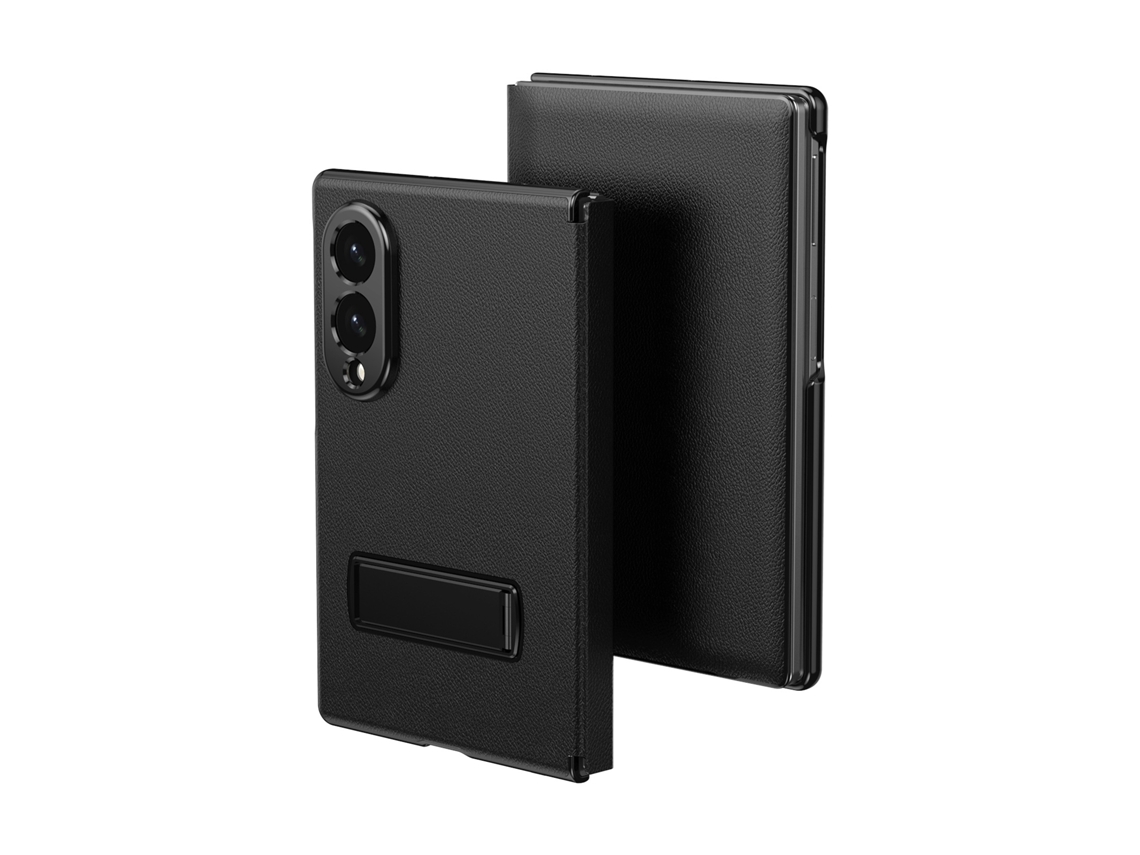 Capa Eifson Para Samsung Galaxy Z Fold8, Flip Magnético Em Pu Pc Com Suporte - Compatível - Preto