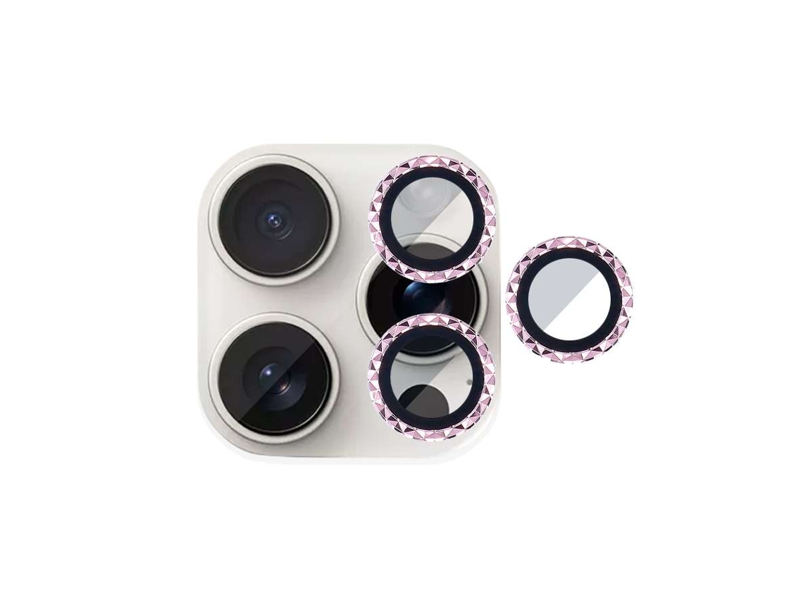 Protetor de Lente Trenzado Ouro Rosa para iPhone 16 Pro LA CASA DE LAS CARCASAS