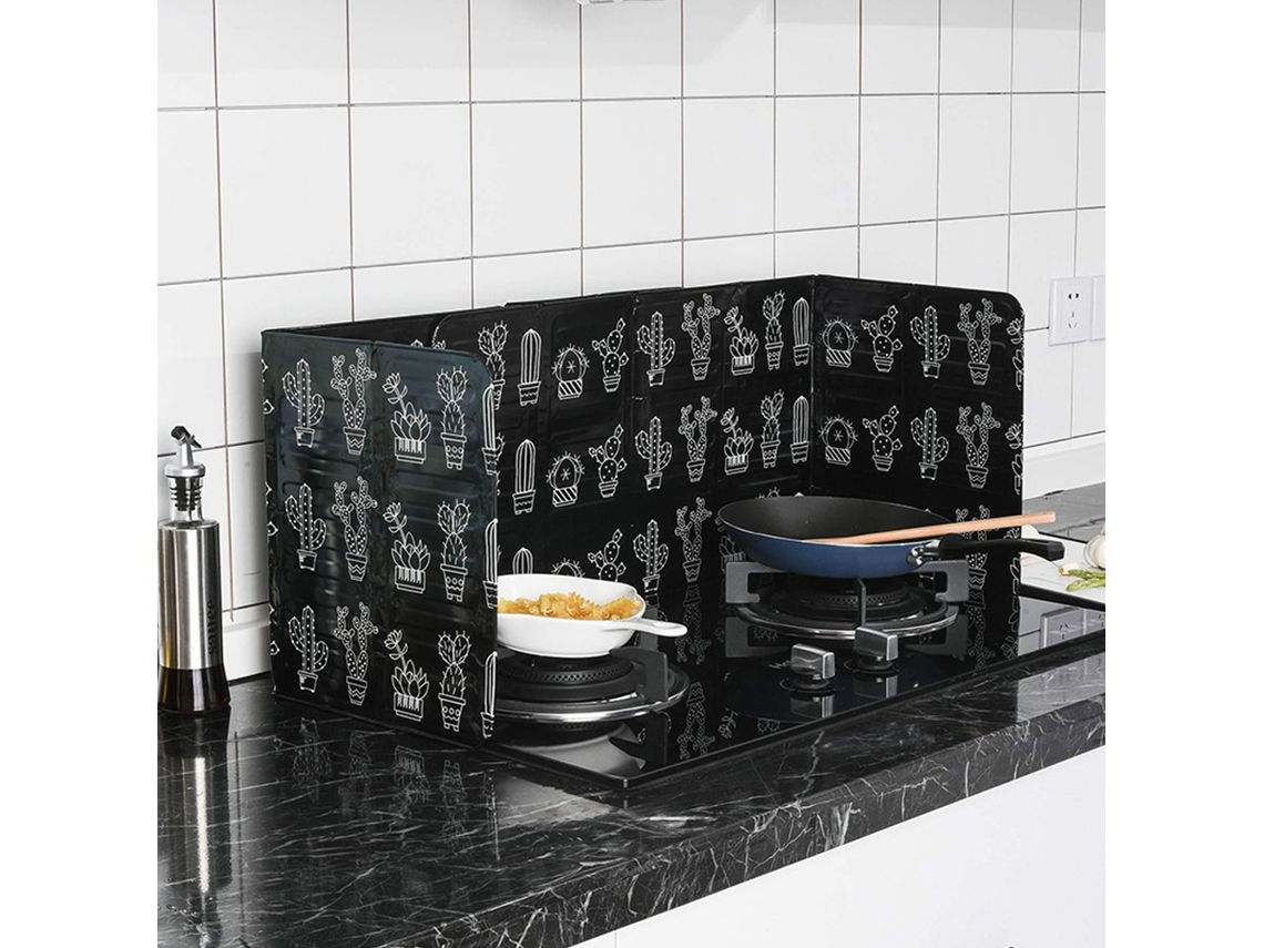 Escudo contra salpicos de óleo pregável para fogão de cozinha, com painéis anti splash